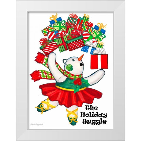 The Holidays Again White Modern Wood Framed Art Print by Korsgaden, Laurie