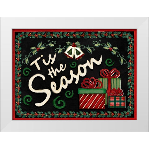Tis the Season White Modern Wood Framed Art Print by Korsgaden, Laurie