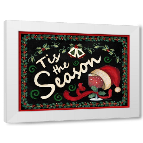Tis the Season White Modern Wood Framed Art Print by Korsgaden, Laurie
