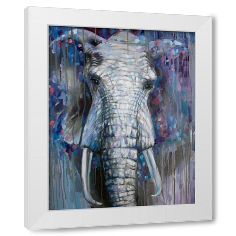 Purple Girl 1 White Modern Wood Framed Art Print by Colberg, Lisa