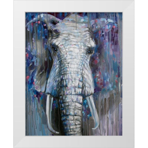 Purple Girl 1 White Modern Wood Framed Art Print by Colberg, Lisa
