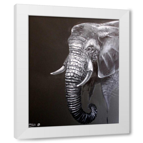 Elephant Grounds 1 White Modern Wood Framed Art Print by Colberg, Lisa