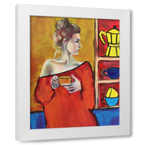 Llady 1 White Modern Wood Framed Art Print by Colberg, Lisa
