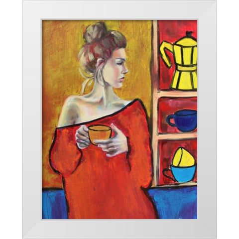Llady 1 White Modern Wood Framed Art Print by Colberg, Lisa