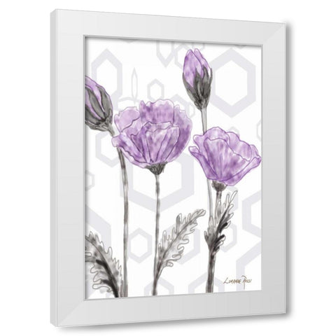 Poppy Arch Rect 2 White Modern Wood Framed Art Print by Rossi, Lorraine