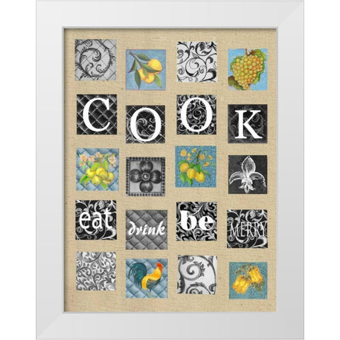 Cook Tiles White Modern Wood Framed Art Print by Rossi, Lorraine
