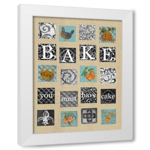 Bake Tiles White Modern Wood Framed Art Print by Rossi, Lorraine