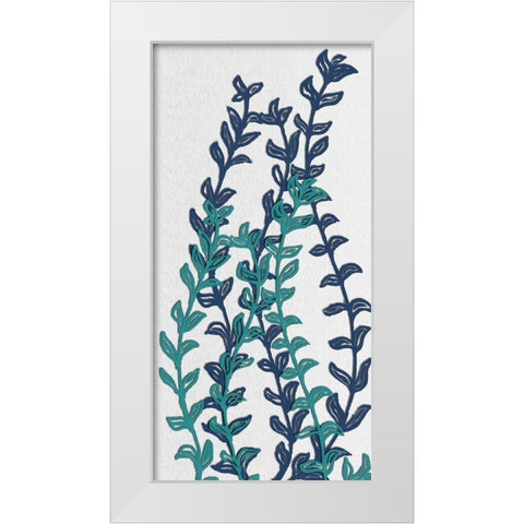 Denim Folia I White Modern Wood Framed Art Print by Rossi, Lorraine