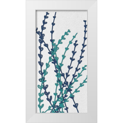 Denim Folia II White Modern Wood Framed Art Print by Rossi, Lorraine