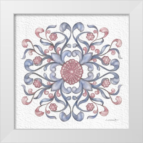 Florentine Scroll 2 White Modern Wood Framed Art Print by Rossi, Lorraine