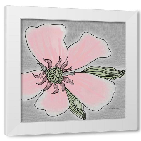 Rossi Rose Quartz 1 White Modern Wood Framed Art Print by Rossi, Lorraine