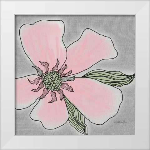 Rossi Rose Quartz 1 White Modern Wood Framed Art Print by Rossi, Lorraine