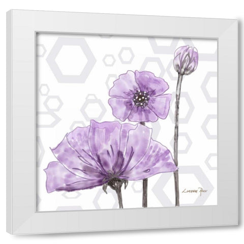 Poppy Arch 1 White Modern Wood Framed Art Print by Rossi, Lorraine
