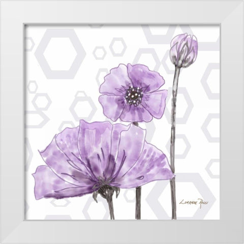 Poppy Arch 1 White Modern Wood Framed Art Print by Rossi, Lorraine