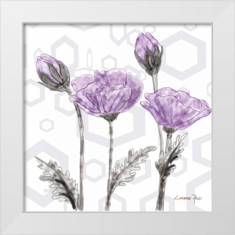 Poppy Arch 2 White Modern Wood Framed Art Print by Rossi, Lorraine