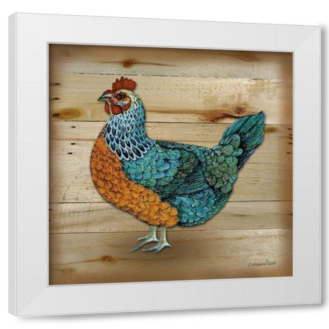 Henrietta Wood 1 White Modern Wood Framed Art Print by Rossi, Lorraine