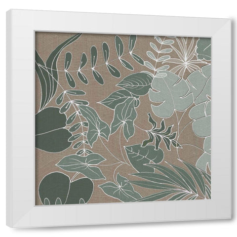 Rustic Leaves 1 White Modern Wood Framed Art Print by Rossi, Lorraine