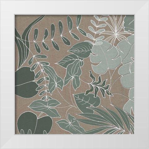 Rustic Leaves 1 White Modern Wood Framed Art Print by Rossi, Lorraine