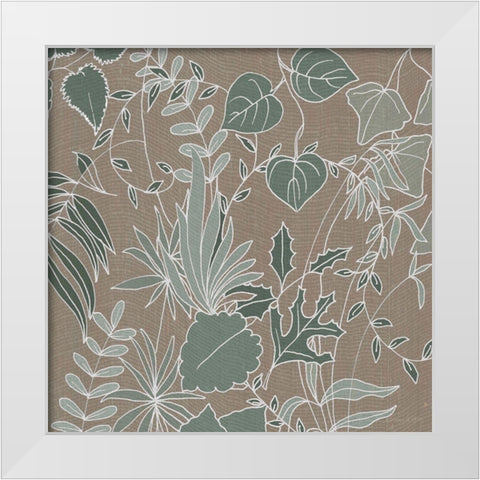 Rustic Leaves 2 White Modern Wood Framed Art Print by Rossi, Lorraine