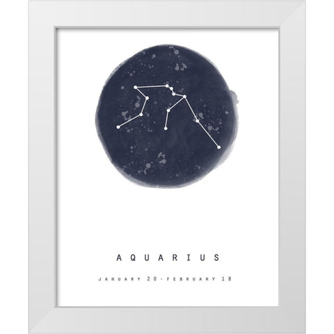 Aquarius White Modern Wood Framed Art Print by Straatsma, Leah