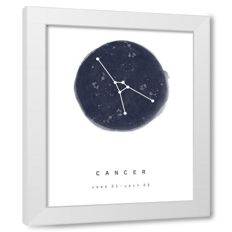 Cancer White Modern Wood Framed Art Print by Straatsma, Leah