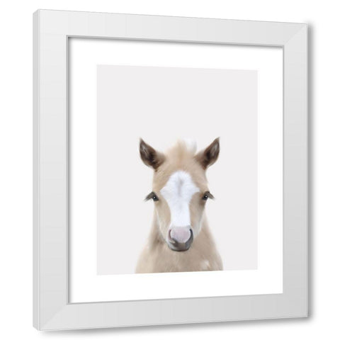 Baby Horse 1 White Modern Wood Framed Art Print by Straatsma, Leah