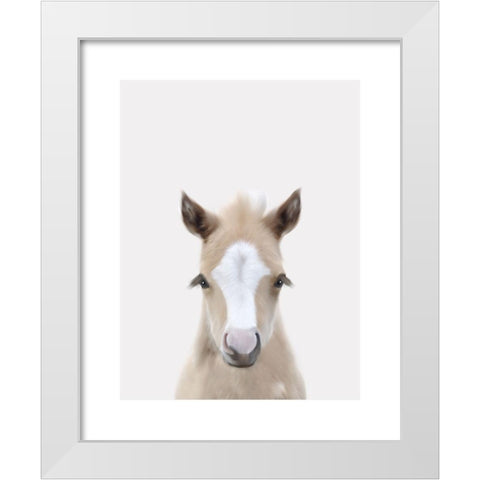 Baby Horse 1 White Modern Wood Framed Art Print by Straatsma, Leah