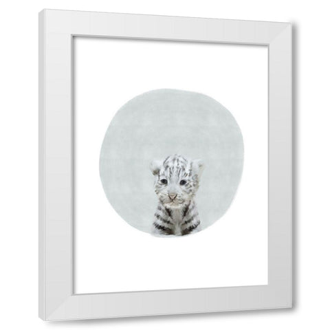 Baby White Tiger White Modern Wood Framed Art Print by Straatsma, Leah