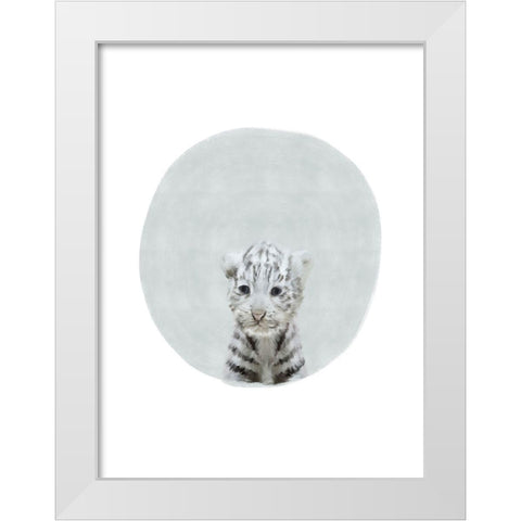 Baby White Tiger White Modern Wood Framed Art Print by Straatsma, Leah