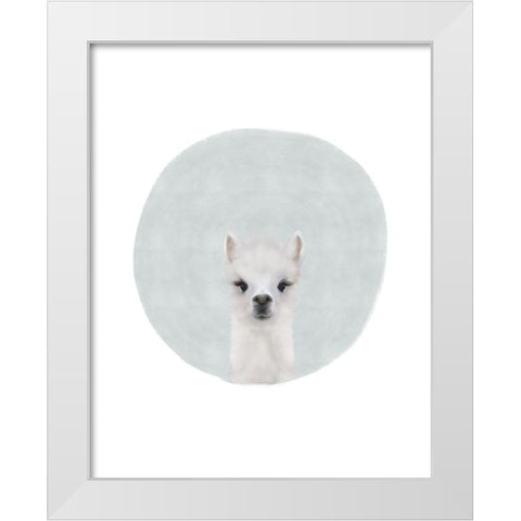 Baby Alpaca White Modern Wood Framed Art Print by Straatsma, Leah