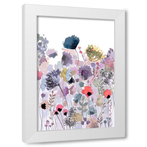 The Happy Garden White Modern Wood Framed Art Print by Straatsma, Leah