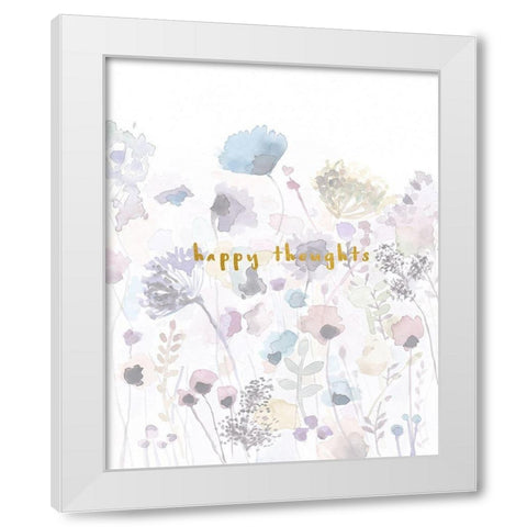 Happy Thoughts White Modern Wood Framed Art Print by Straatsma, Leah