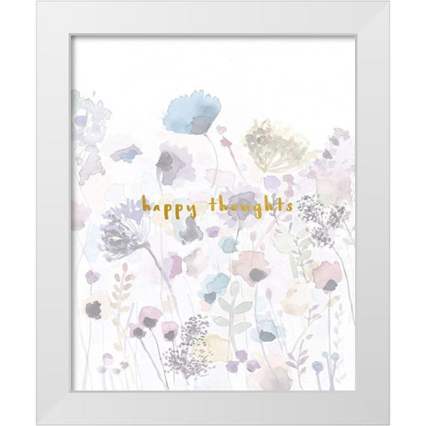 Happy Thoughts White Modern Wood Framed Art Print by Straatsma, Leah