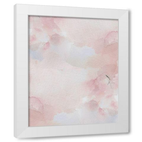 Blush Pink Print White Modern Wood Framed Art Print by Straatsma, Leah