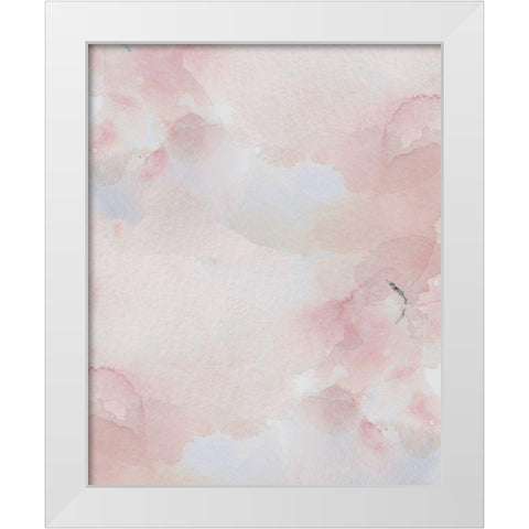 Blush Pink Print White Modern Wood Framed Art Print by Straatsma, Leah