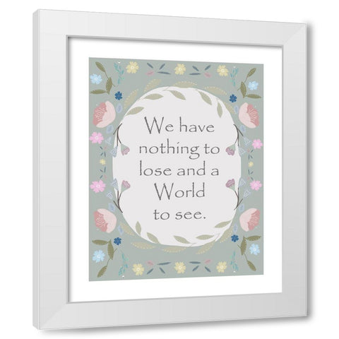 World Border White Modern Wood Framed Art Print by Straatsma, Leah