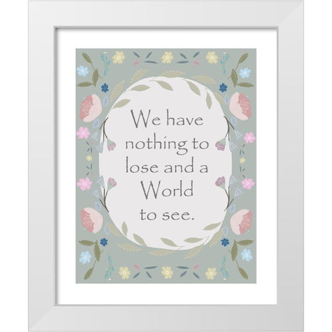 World Border White Modern Wood Framed Art Print by Straatsma, Leah