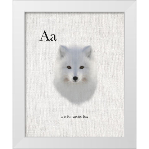 A Arctic Fox White Modern Wood Framed Art Print by Straatsma, Leah