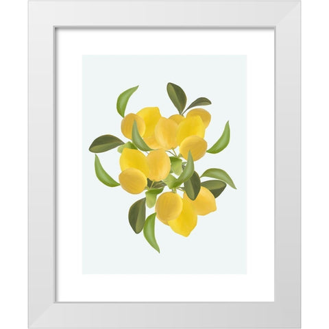Lemons Part 2 White Modern Wood Framed Art Print by Straatsma, Leah
