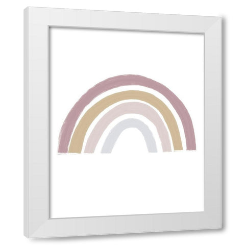Rainbow White Modern Wood Framed Art Print by Straatsma, Leah