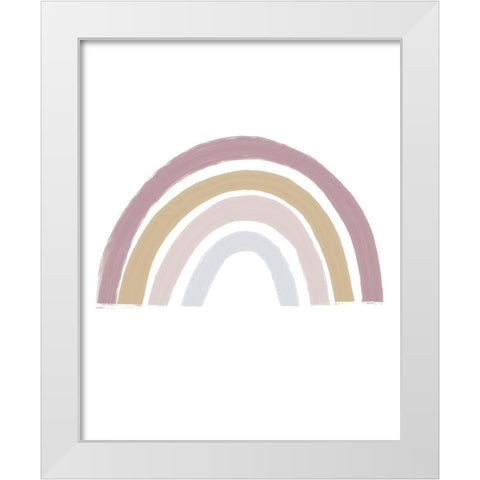Rainbow White Modern Wood Framed Art Print by Straatsma, Leah