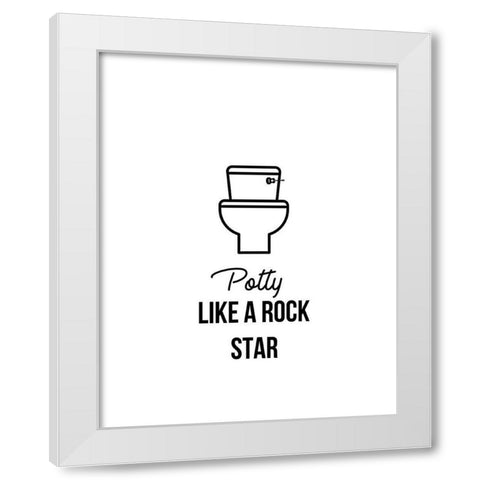 Potty Like White Modern Wood Framed Art Print by Straatsma, Leah