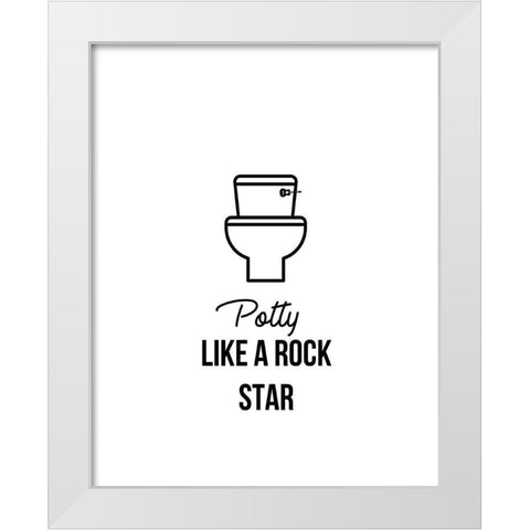 Potty Like White Modern Wood Framed Art Print by Straatsma, Leah