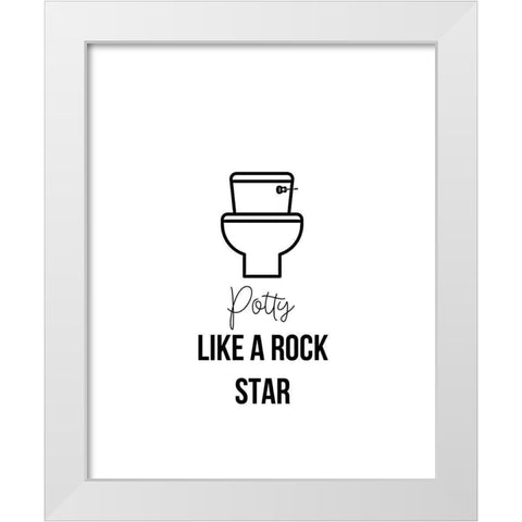 Potty Like 2 White Modern Wood Framed Art Print by Straatsma, Leah