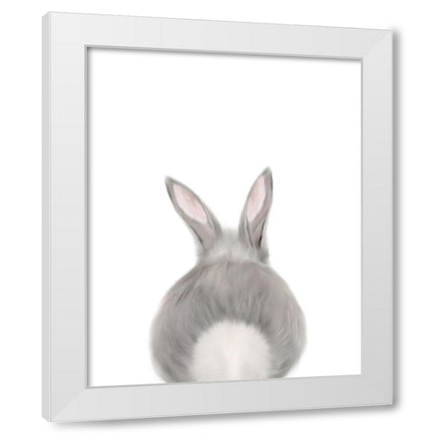 Bunny Butt White Modern Wood Framed Art Print by Straatsma, Leah