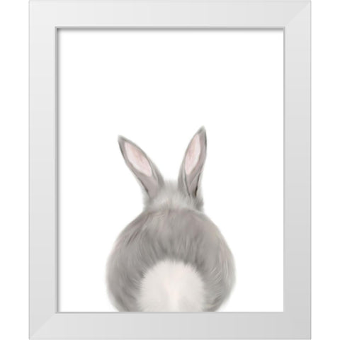 Bunny Butt White Modern Wood Framed Art Print by Straatsma, Leah