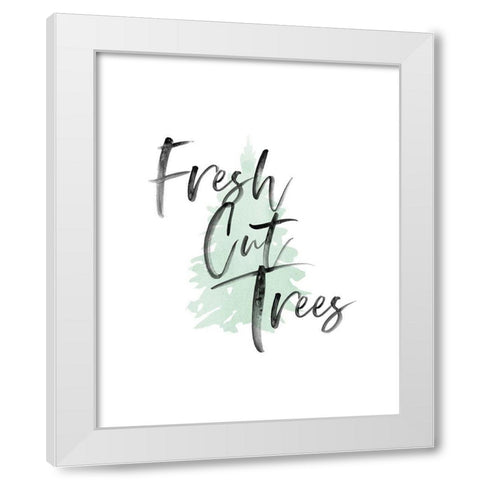 Fresh Cute Trees White Modern Wood Framed Art Print by Straatsma, Leah