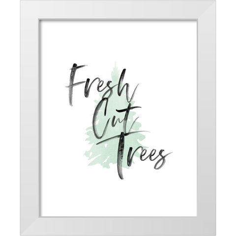 Fresh Cute Trees White Modern Wood Framed Art Print by Straatsma, Leah