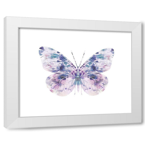 Butterfly 1 White Modern Wood Framed Art Print by Straatsma, Leah