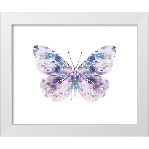 Butterfly 1 White Modern Wood Framed Art Print by Straatsma, Leah